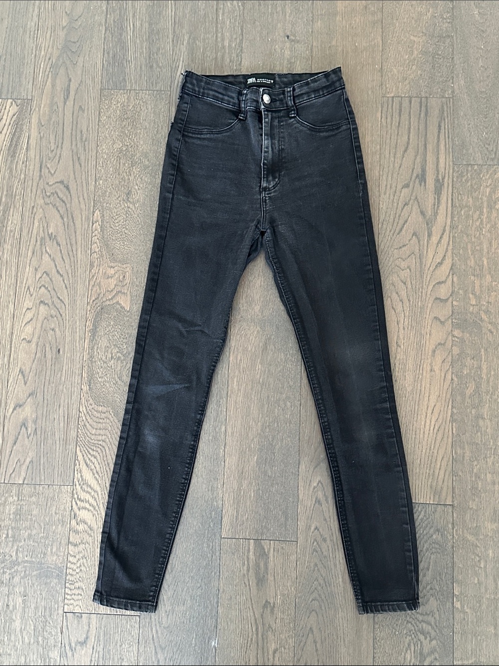 Zara Black High-Rise Skinny Jeans